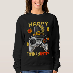 Happy Thanksgaming Cute Video Game Controller Than Sweatshirt