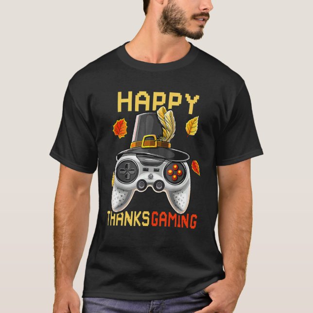 Happy Thanksgaming Cute Video Game Controller Than T-Shirt (Front)