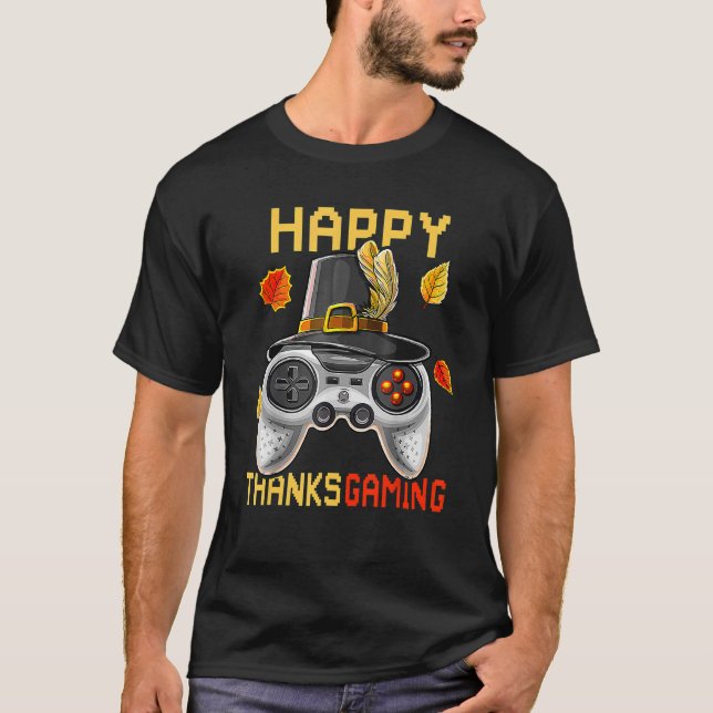 Happy Thanksgaming Cute Video Game Controller Than T-Shirt (Front)
