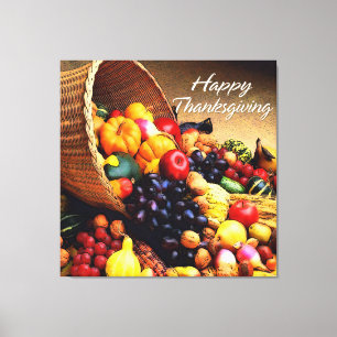 Happy Thanksgiving 12  Stretched Canvas Print