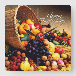 Happy Thanksgiving 12 Wall Clocks Options
