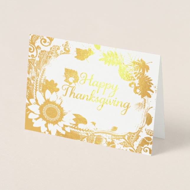 Happy Thanksgiving 13 Foil Card (Front)