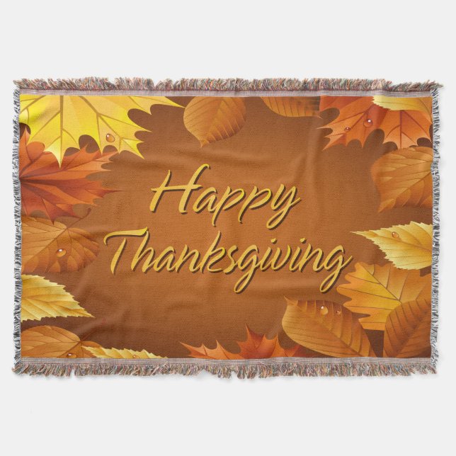 Happy Thanksgiving 1 Throw Blanket (Front)
