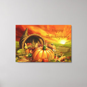 Happy Thanksgiving 2 Wrapped Canvas