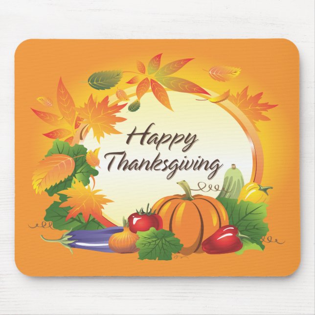 Happy Thanksgiving 5 Mousepad (Front)