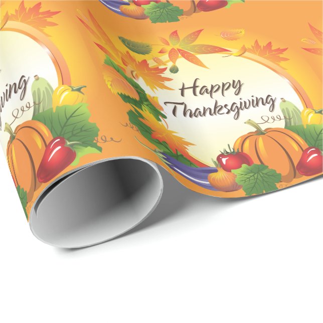 Happy Thanksgiving 5 Wrapping Paper (Roll Corner)