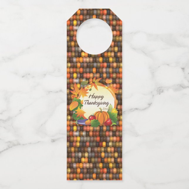 Happy Thanksgiving 5A-13A Options Bottle Tag (Front)