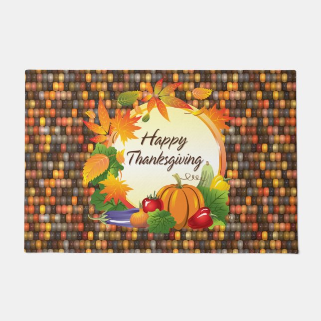 Happy Thanksgiving 5A-13A Options Doormat (Front)