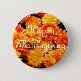 Happy Thanksgiving 6 Cm Round Badge