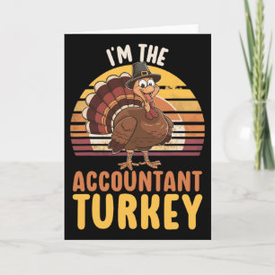 Happy Thanksgiving Accounting Turkey Day Blessed A Card