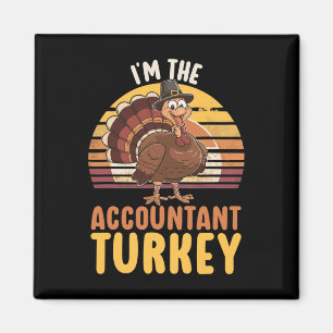 Happy Thanksgiving Accounting Turkey Day Blessed A Magnet