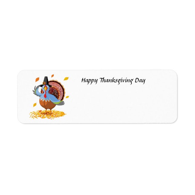 Happy Thanksgiving address label (Front)