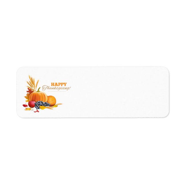 Happy Thanksgiving Address Labels (Front)