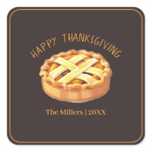 Happy Thanksgiving Apple Pie Personalised