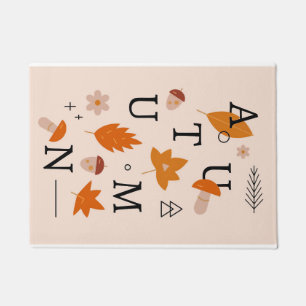 Happy Thanksgiving Autumn Alphabet Doormat