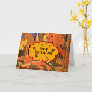 Happy Thanksgiving, Autumn Colours, Card