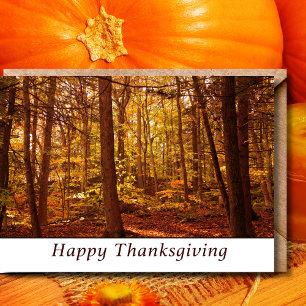 Happy Thanksgiving Autumn Colours Forest Card
