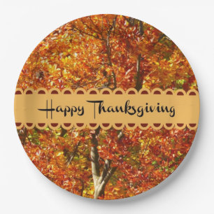 Happy Thanksgiving, Autumn Colours, Paper Plate
