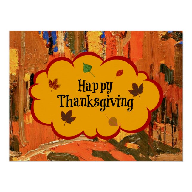 Happy Thanksgiving, Autumn Colours, Poster (Front)