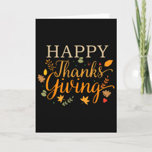 Happy Thanksgiving Autumn Fall Leaves For Holiday  Card