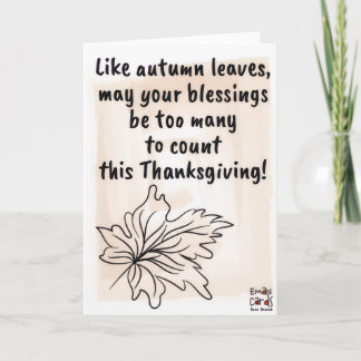 Happy Thanksgiving Autumn Leaves Card
