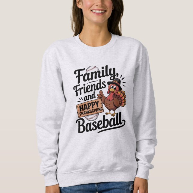 Happy Thanksgiving Autumn Leaves Sweatshirt (Front)