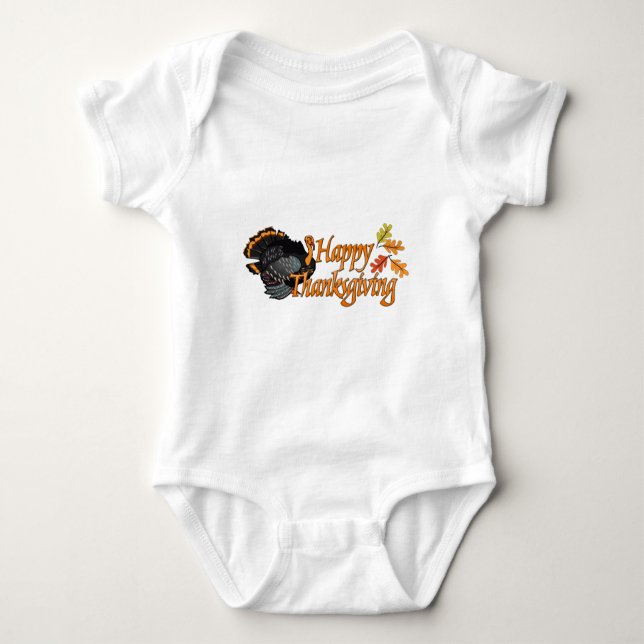 Happy Thanksgiving Baby Bodysuit (Front)