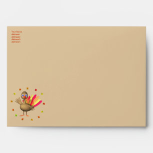 Happy Thanksgiving Baby Turkey - A7 Envelope