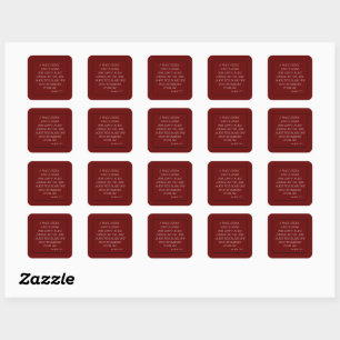 HAPPY THANKSGIVING  BIBLE VERSE PSALMS 30:1  SQUARE STICKER