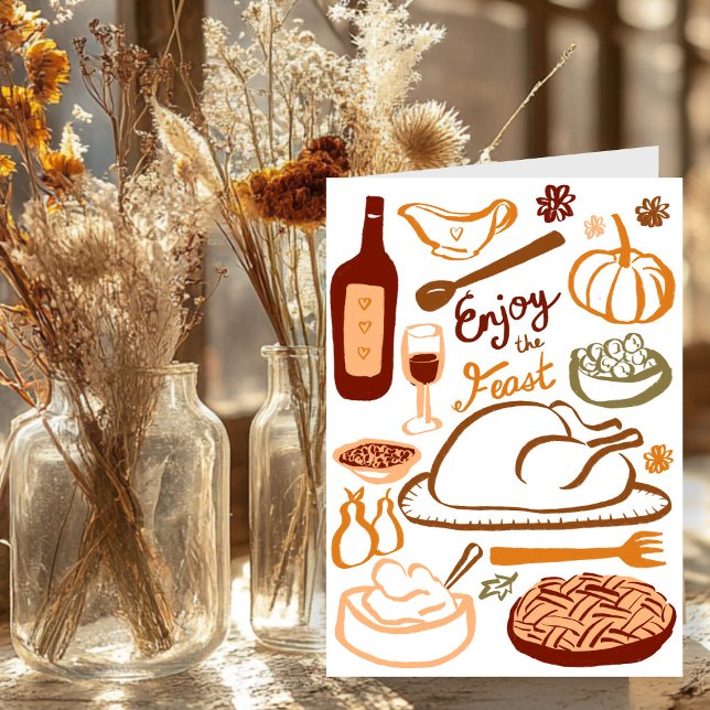 Happy Thanksgiving Bountiful Feast Holiday  Card (Happy Thanksgiving Bountiful Feast Holiday Card
)