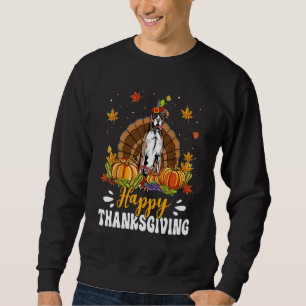Happy Thanksgiving Boxer Dog Turkey Pumpkin Sweatshirt