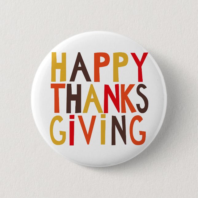 Happy Thanksgiving! Button (Front)