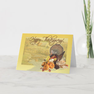HAPPY THANKSGIVING by SHARON SHARPE Holiday Card
