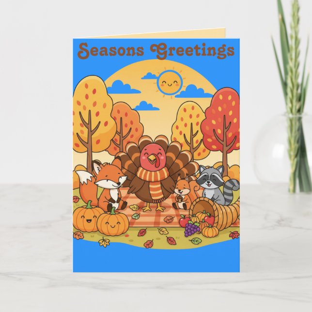 Happy Thanksgiving Card for Kids (Front)