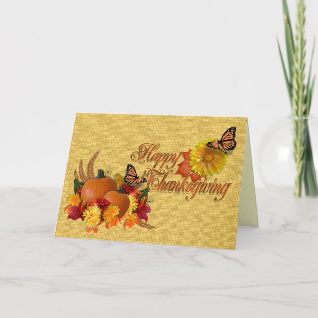 Happy Thanksgiving card with poem (Front)
