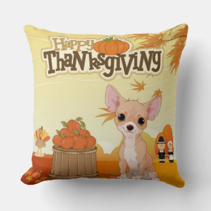 Happy Thanksgiving Chihuahua Cushion