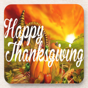 Happy Thanksgiving Coaster