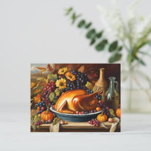 Happy Thanksgiving, colourful celebration, Postcard