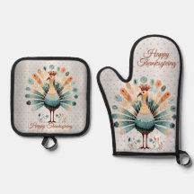 Happy Thanksgiving Colourful Turkey Golden Stars