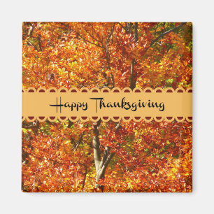 Happy Thanksgiving - Colours of Autumn Magnet