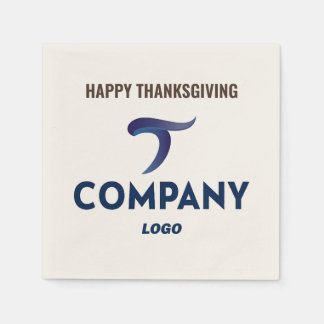 Happy Thanksgiving Company Logo Napkins