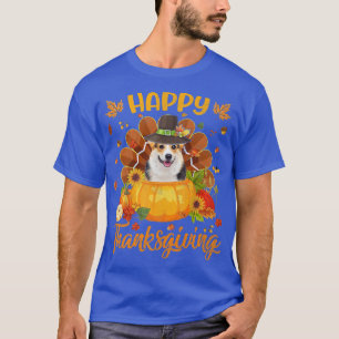 Happy Thanksgiving Corgi Dog Turkey Pumpkin847 T-Shirt