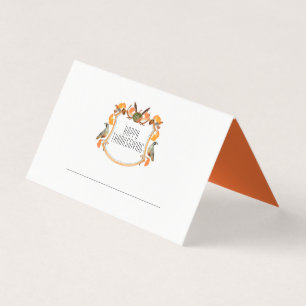 Happy Thanksgiving crest place card
