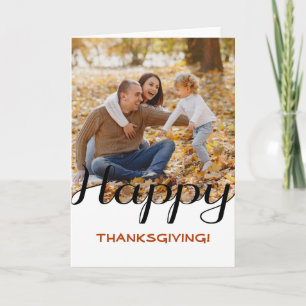 Happy Thanksgiving custom photo Card