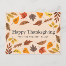 Happy Thanksgiving Customisable Card