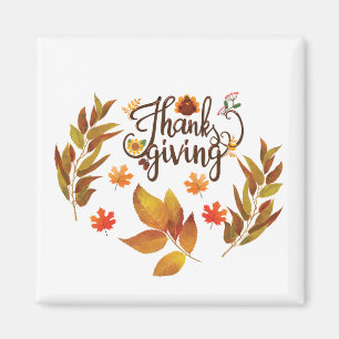 Happy Thanksgiving Cute Turkey Magnet