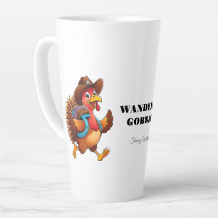 Happy Thanksgiving Cute Turkey Travel Latte Mug
