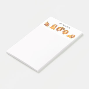 Happy Thanksgiving Cute Turkeys Post-it Notes