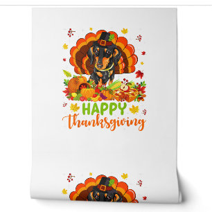 Happy Thanksgiving Dachshund Dog Turkey Dog Lover  Wallpaper