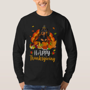 Happy Thanksgiving Dachshund Dog Turkey Pet   T-Shirt